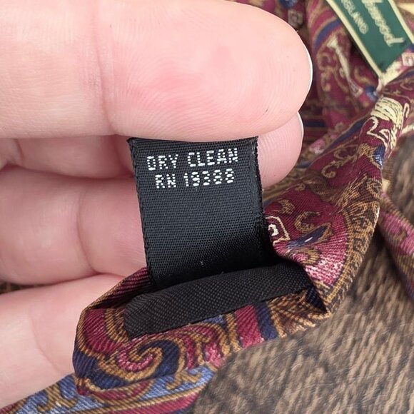 Graham Lockwood Tie Silk Red Colorful Gift Preppy Rococo Ornate Artsy Corpcore - Picture 11 of 12